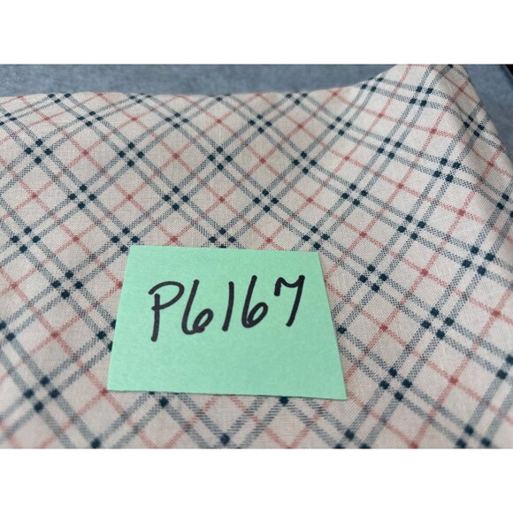 Vintage Plaid Cotton Fabric 14x44" for Sewing Quilting Crafts Red Green Beige - Picture 5 of 5